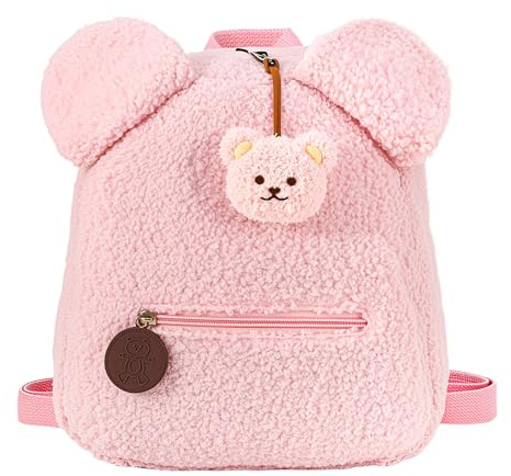 ViEinkaufen Kids Mini Furry Backpack,Toddler Mini School Rucksack Preschool