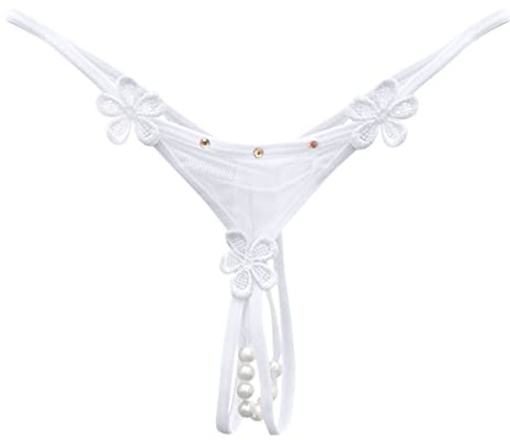 SHOBDW Tangas Mujer Sexy Thong De Encaje para Bragas Ahuecadas Ganchillo G String Lencería Interior Transparentes Feos Ropa Braguitas Brasileñas Underwear Women Tanga Abierto Eróticos Hilo