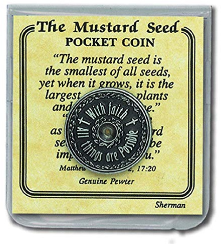 MUSTARD SEED POCKET COIN -PEWT