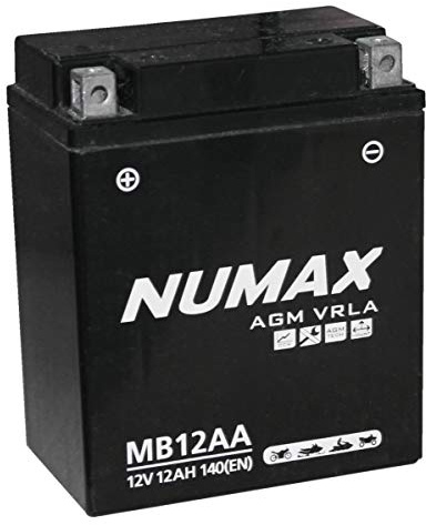 Numax - Batterie Numax AGM SLA scellée YB12A-A SLA 12 V 12 AH 135 AMPS EN