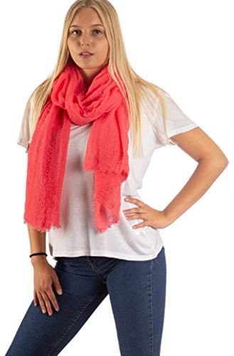 DOLCE ABBRACCIO by RiemTEX Damen Schal FUNKY STYLE Halstuch Bandana Geschenke für Frauen Stola XXL Tuch Kopftuch Tücher Motorrad Halstuch Multifunktionstuch Pashmina Schal (Barbierosa)