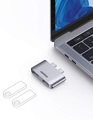 UGREEN Hub USB C Adattatore Type C con 2 Porte Compatibile con MacBook PRO Air M2 M1