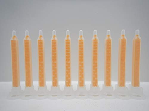 FORCH 10er-Set Statikmischer für 2K Speed K151 Kunststoffkleber, Gelb, Zähflüssig, Schnelltrocknend