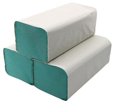 Enpack Pakla 5000 Papierhandtücher - 25x23 cm ZZ-Falz grün - 1-lagig Papiertücher - Allzweck Handtücher - Spender tauglich - Universal Handtuchpapier - Einweghandtücher - Einmalpapier