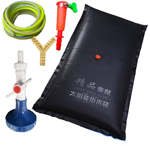 Doorhighpeak Solar Heating Camping Shower Bag Outdoor Hot Water Tank, Garden Courtyard Large Capacity Water Bladder bath bag, Portable Solar Camp Shower kit with 10m Hose and Shower Head