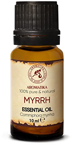 Myrrhe Öl 10ml - Commiphora Myrrha - Indien - Naturreines Ätherisches Öl - Myrrhen Öl für Guten Schlaf - Raumduft - Aromatherapie - Aroma Diffuser - Duftlampe - Myrrhenöl