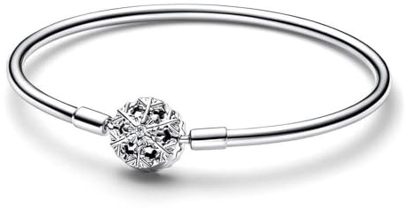 Schneeflocken Armreif von PANDORA aus Sterlingsilber mit Zirkonia