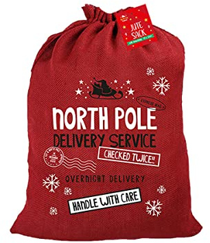 Buystarget Extra Large Santa Sack Jute Hessian Christmas Bag Xmas Stocking Gift Toy Kids