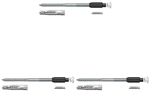 fischer Abstandsmontagesystem Thermax 10/120 M10 (2) für Dämmstoffe, Dämmstoffdübel zur Befestigung leichter Lasten in Wärmedämmverbundsystemen, mit Anti-Kälte-Konus (Packung mit 3) Schwarz