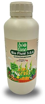 Bio Fluid 3.0.6 concime organico fertilizzante per piante ad uso sia domestico che industriale indicato per i terreni sabbiosi e per i terreni estremamente sfruttati e poveri di sostanza organica