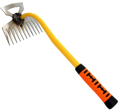 Kidmis Unkrautjäter, Gartenarbeit Hand Unkrautstecher, Unkraut Entferner Gerät, Fugenreiniger Unkraut, Gartenwerkzeug, Unkraut Entferner Gerät, Fugenkratzer Mit Stiel (E)