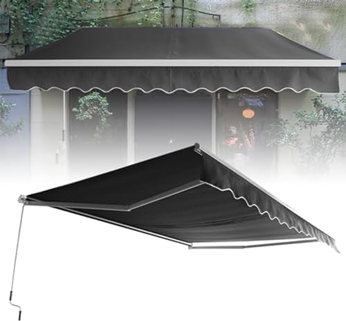 Yznahre Gelenkarmmarkise Markise 300 x 250 cm Balkonmarkise mit Manuell, Sonnen- & Wasserschutz, Sonnenmarkise mit Handkurbel, Markise Winkel einstellbar, für Terrasse Balkon