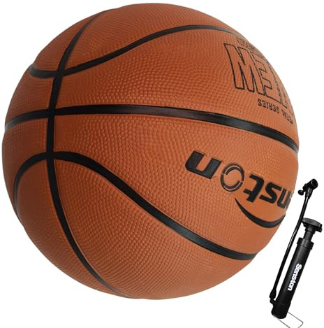 Senston Basketball Size 5/7 Game Basket Ball for Indoor Outdoor Training | Excellent bounce elasticity; Great value for daily play; Built for concrete courts; Easy inflation; Ideal gift for players