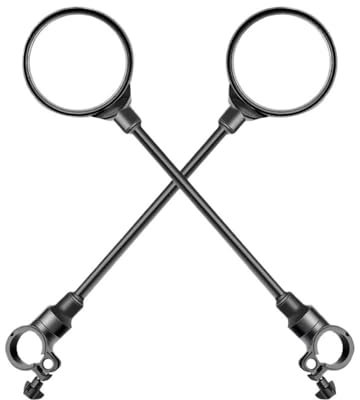 MODADA Motorrad Lenkerspiegel Fahrradspiegel Drehbar Verstellbar Weitwinkel Rückansicht Stoßfest Konvexer Spiegel Universell Für Fahrrad Elektrisches Motorrad(2 Pieces)