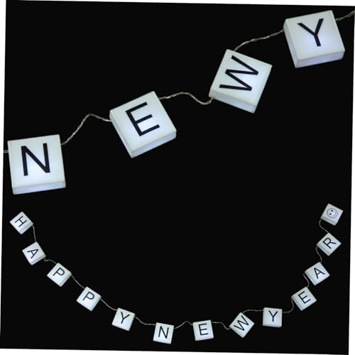 BCOATH 3 m -Lichterkette für Buchstaben warmweiß Neonlichtschild für Schlafzimmerdekoration 20 LEDs leuchtende Buchstaben Alphabet -Buchstabenbanner leuchtendes Schild