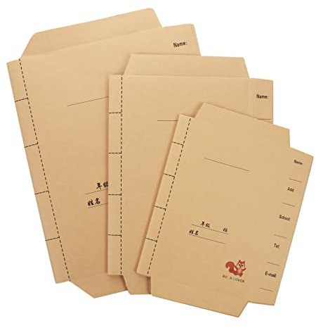 HOODANCOS 30stücke Pack Buchhülle Aus Braunem Kraftpapier Buchfolie Dekorative Buchhülle Für Lehrbücher Notizbücher Planer Schulbedarf