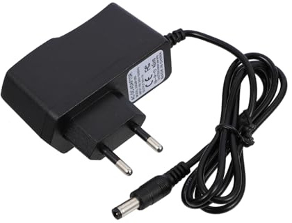Effekt Netzteil 9 v 1A aus Aluminium, Schwarz für Gitarreneffekte | Breiter Eingangsspannungsbereich 100-240 V, Geeignet für Gitarreneffekte, Papierbox Verpackung
