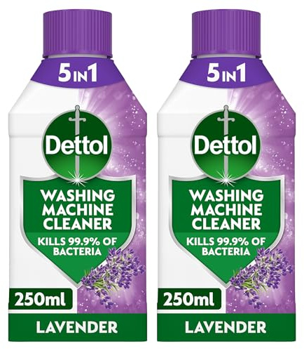 Dettol, Washing Machine Cleaner, Lavender, 500ml (250ml x 2pck) Antibacterial, Removes Bacteria, Odours, Limescale and Hidden Dirt, Lasting Freshness, Kills 99.9 Percent of Bacteria