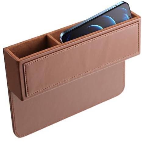 kinrguiyuez Aufbewahrungsbox für Autositze, multifunktionaler Autositz-Organizer, seitliche Aufbewahrungsbox, Organizer für Vordersitz, multifunktional für Geldbörse