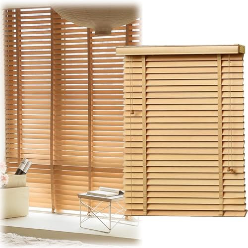 Venezianische Holzrollos für Fenster – Mini-Lampenschirme für den Innenbereich, Privatsphäre, horizontale Jalousien, 50 x 120 cm, 60 x 150 cm, 70 x 180 cm, 120 x 150 cm, 130 x 245 cm, 90 x 180 cm