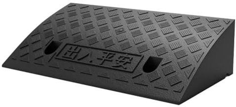KXWOQ3ED Rampe de Trottoir Légère et Portable, Rampe de Seuil en Plastique pour Les Portes, Rampe de Marche de 14 cm de Hauteur pour Fauteuil Roulant Garage Camion Scooter Vélo(Black)