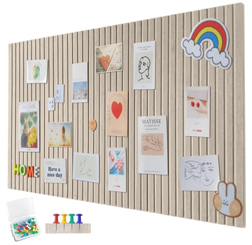 120 x 90cm große Pinnwand,große korkplatte,dekorative korkwand aus Filz,0,9cm dick, faltbare Fototafel mit selbstklebendem Klebeband,filz selbstklebend visionboard,pinnadeln filz,Dunkel Kamel