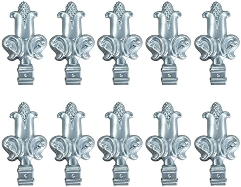 Coperture metalliche per pali di recinzione, Puntale zincato con base quadrata, punta di lancia pratica for recinzione ornamentale, cancello in ferro battuto