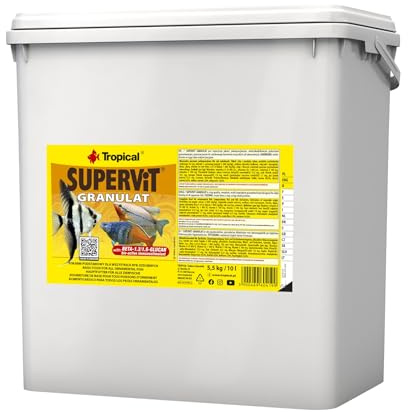 Tropical SUPERVIT GRANULAT 10L / 5,5kg - Nourriture de Base pour Tous Poissons d'ornement, sous Forme de granulés
