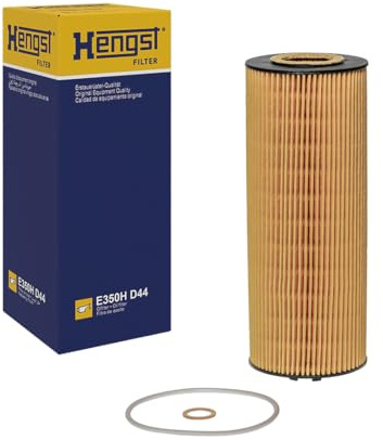 HENGST - Ölfilter E350H D44 - Öl-Filtereinsatz für KFZ | Hochwertiger Motorölfilter für KFZ mit Otto- oder Dieselmotor - Robuster Ölfilter mit hoher Schmutzaufnahmefähigkeit
