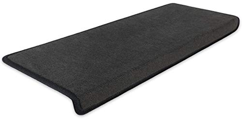 Kettelservice-Metzker® Stufenmatten Vorwerk Uni Anthrazit Einzeln und Sparset's 15 Stück Rechteckig