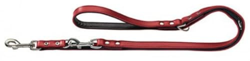 Verstellbare Führleine Basic Farbe rot/schwarz, Größe 13/200
