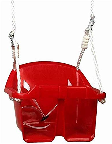 Witterungsbeständiger Babysitz aus HDPE-Kunststoff mit Sicherheitsgurten – Indoor Outdoor, passend für Schaukelgestelle von 2,05 bis 2,50 m, ideal für Kinder bis 36 Monate