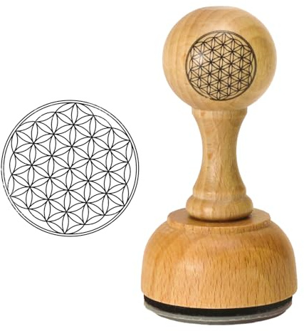 trendaffe Blume des Lebens Holzstempel - Bürostempel