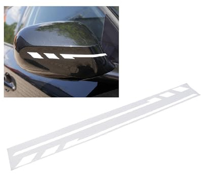 Foliatec PIN Striping Mirror Cap, Auto Zierstreifen für Außenspiegel, Selbstklebend, Waschstraßenfest, Weiß, 2 Stück