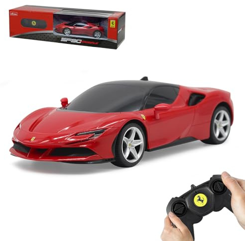 JAMARA 403124 - Ferrari SF90 Stradale 1:24 Rosso 2,4GHz - velocità 7 Km/h