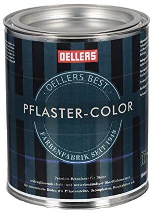 OELLERS Pflaster Color, RAL 7016 Anthrazitgrau, 1 Liter, Lasur für Pflastersteine, Beton und Putze, Betonfarbe, schützt Oberflächenstruktur