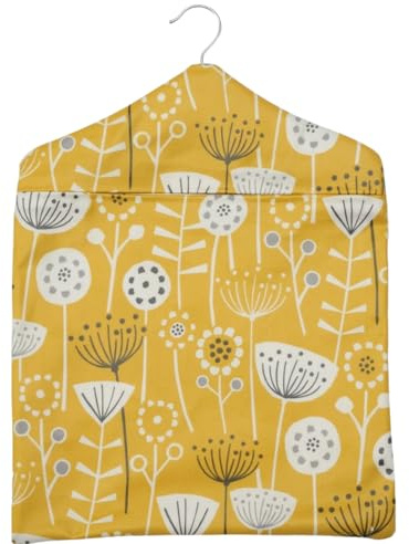 Jolee Fabrics Premium Oilcloth Peg Bags with Wooden Hanger - Large Waterproof Peg Bag, Clothes Clip Storage Perfect for Any Washing Line…