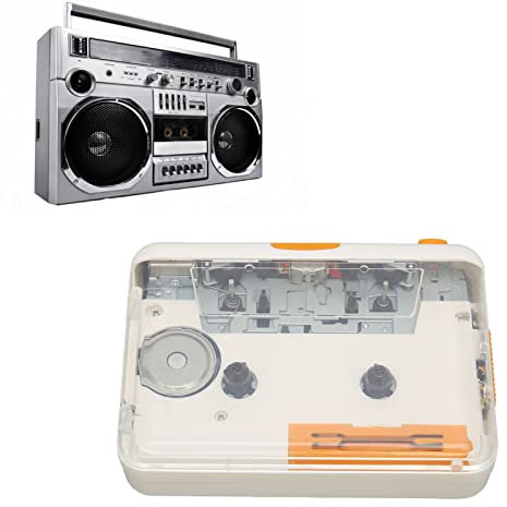 Lettore di Cassette, Convertitore di Cassette USB Portatile Lettore di Cassette Musicali MP3 con Plug And Play per Auricolari per PC