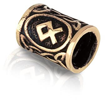 NKlaus OTHALA - Bronze Futhark Haar Bartperle Germanisch Keltisch Wikinger Gothic 3548