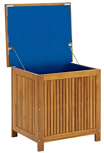 Tidyard Garten Aufbewahrungsbox Gartenbox Kissenbox Auflagenbox Gartenmöbel Garten Box Garten Holztruhe Outdoor Truhe, für Garten, Terrasse, Outdoor, Pool, 60x50x58 cm Massivholz Akazie
