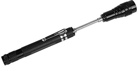 Agnetic Torch,Extendable Torch,Flexible Pocket Flashlights,Extendable Magnetic Torch Multi Function Mini Flexible Telescopic Led Flashlight Rotatable Torch with Magnetic End Blue (Black)