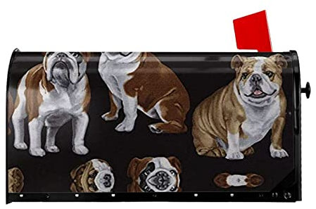 English Bulldogs Upgrade Your Mailbox with Magnetic Mailbox Covers in Standard Sizes and Spring Designs