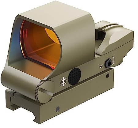 Feyachi RS-30 Rotpunktvisier Red Dot Visier Airsoft mit 20mm/22mm Schiene, 4 Reticles 5 Helligkeitseinstellungen Leuchtpunktvisier Zielfernrohr für Jagd Softair Pistole