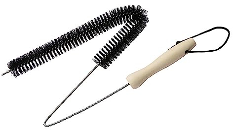 Heizkörper-Reinigungsbürste, Heizbürste, biegbare Mehrzweck-Reinigungsbürste mit Gummischutz zur Reinigung von Plattenheizkörpern, Trocknern, Kühlschränken, Lüftungsgittern (schwarz)
