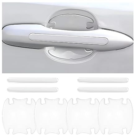 JNNJ 8 Pcs Transparente Anti-Kratz-Aufkleber für Autotürgriffe, Lackschutzfolie Aufkleber Set für Auto, Universell Schutz Anti-Kollision Aufkleber für Auto Seite