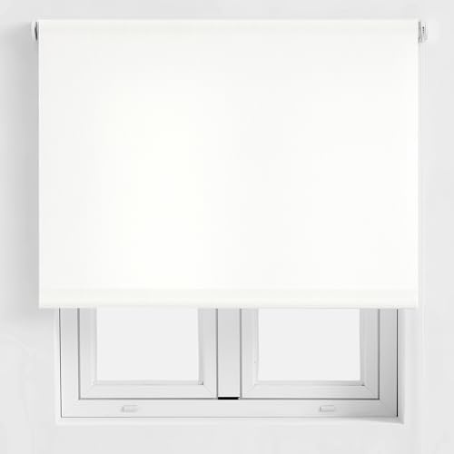 Blindecor Ara Versailles Perla Rollo transparent - 80 x 240 cm (Breite x Höhe) | Stoffgröße ca. 77 x 235 cm | Fensterrollos