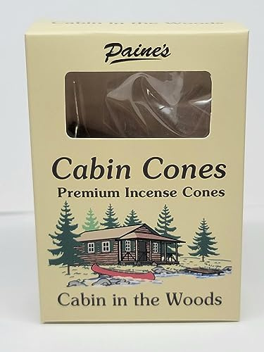 Cabin in the Wood #25 Incense Log Cabin Cones Paines USA Christmas Tree Campfire