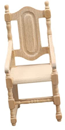 BESTonZON Sessel Modell Von Holzstühlen Holzdekor Betrieb Schaukelstühle Aus Holz Layout-szenendekor Puppenmöbel Die Kleinsten Haushaltsgeräte Der Welt Holzmöbel Mini Kleines Mikroszene