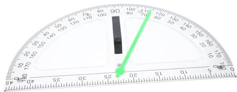 SOLUSTRE Magnetisches -lineal Mit Halbkreisförmigem Winkelmesser Leicht Und Tragbar Präzise Messungen Für Lehrer Und Schüler Für Klassenzimmer Und Zeichnungen