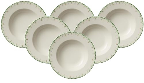 Villeroy & Boch Colourful Life - Set di 6 piatti fondi, 25 cm, motivo: farfalle e fiori, in porcellana premium, multicolore